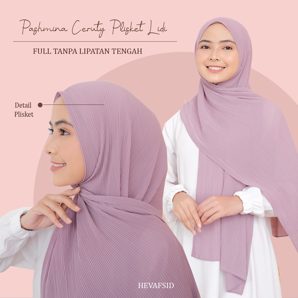 Pashmina Ceruty Plisket / Pashmina Ceruty Lidi