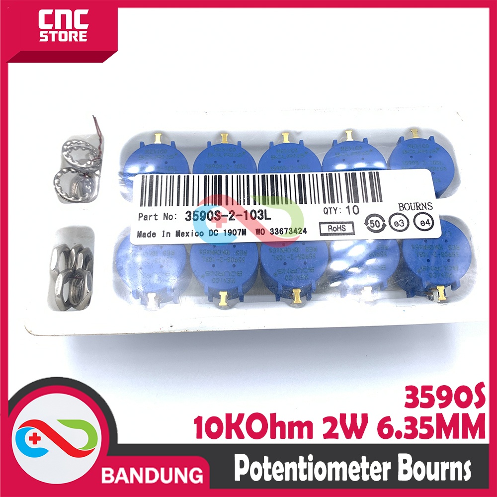 POTENTIOMETER BOURNS MULTI TURN 3590S 10K 2W POTENSIO POTENTIO