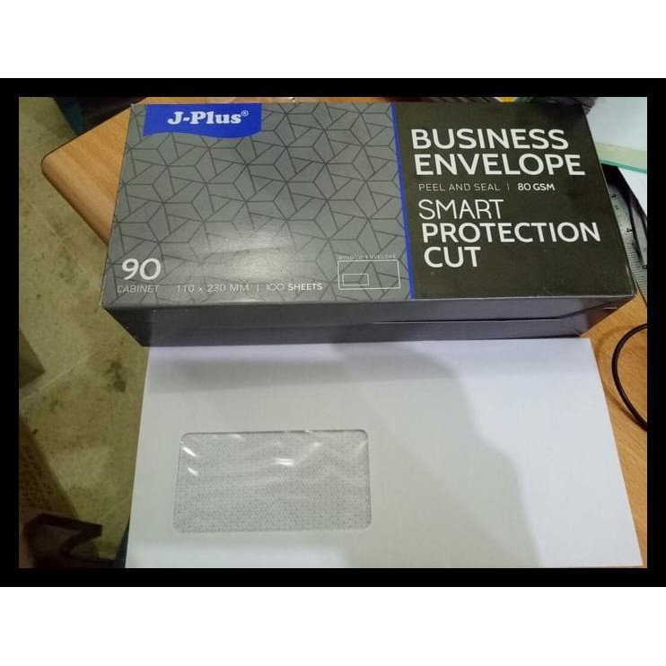 

(Promo!!) Amplop Putih Jendela Kiri / Amplop Window No.90 Jplus Biru !