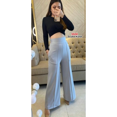550# celana kulot highwaist fashion scuba