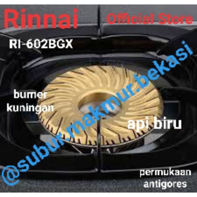 Kompor Gas 2Tungku Rinnai RI-602 BGX