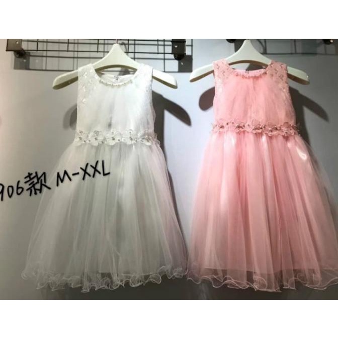 DRESS MINI DRESS ANAK IMPORT/DRESS PRINCESS/GAUN PARTY CEWEK -PUTIH DRESS WANITA