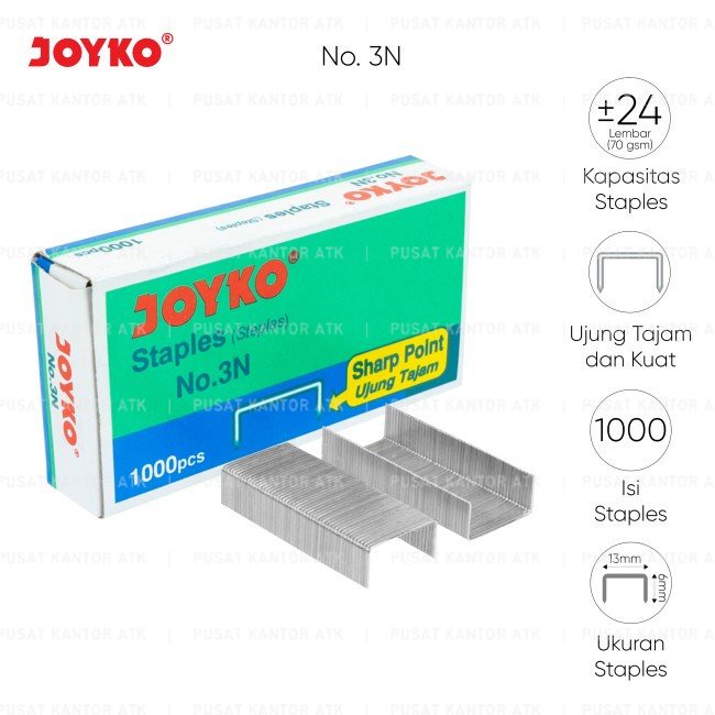 

Isi Staples No. 3-N refill stapler ukuran standar Satuan