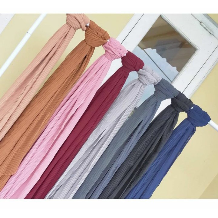 PASHMINA PLISKET LIDI CERUTY HYGET PREMIUM TANPA GARIS TENGAH