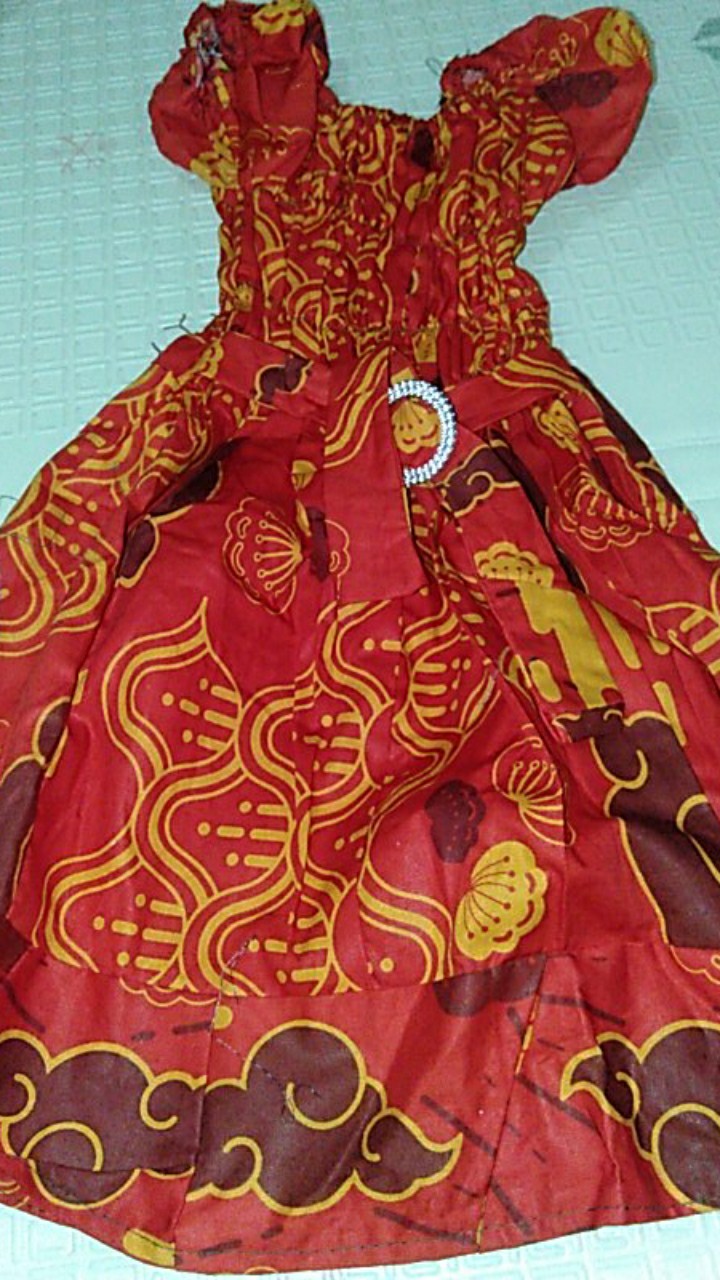 Dress Batik Anak 1 2 Tahun Murah / Baju Anak Balita Cantik Gesper Klw