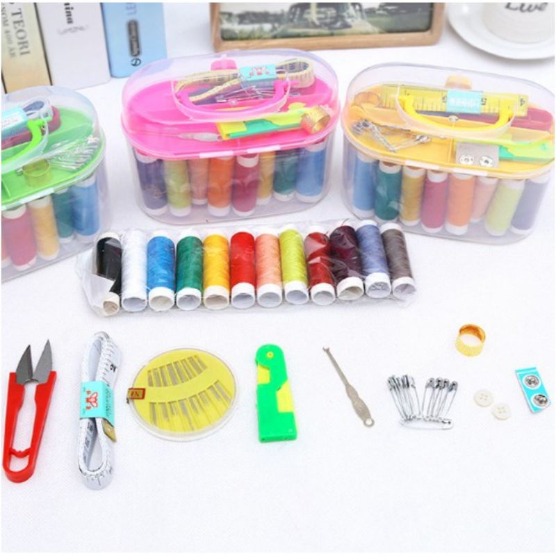 PERALATAN JAHIT SET BOX SEWING KIT TOOL BENANG JAHIT MENJAHIT KOTAK