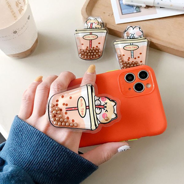 iring boba milk tea phone holder cartoon boba shp032 ( 3F2)