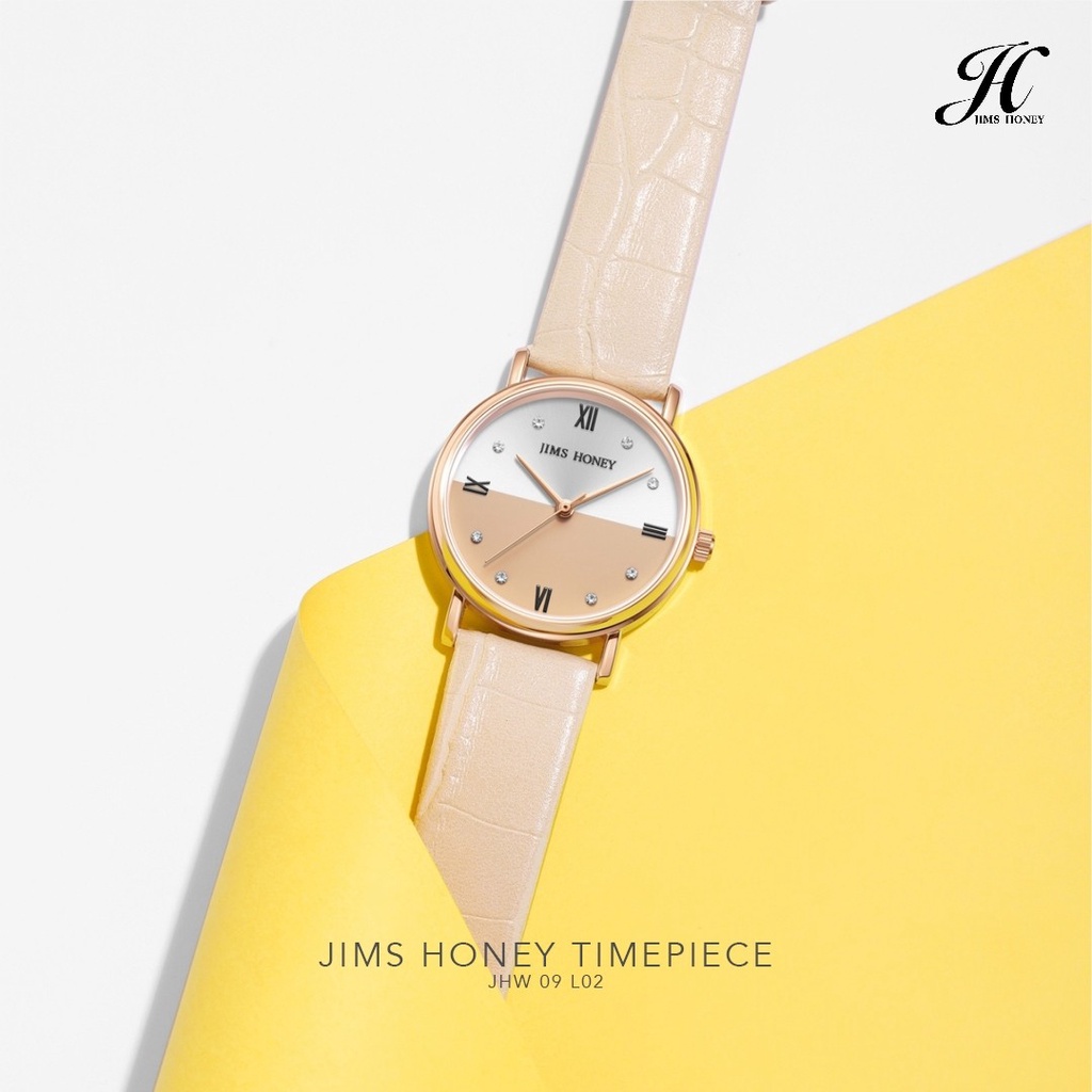 Jam Tangan Wanita Jimshoney Watch JHW 09 Kulit Croco Emboss Original Import Original Fashion Trendy Free Box