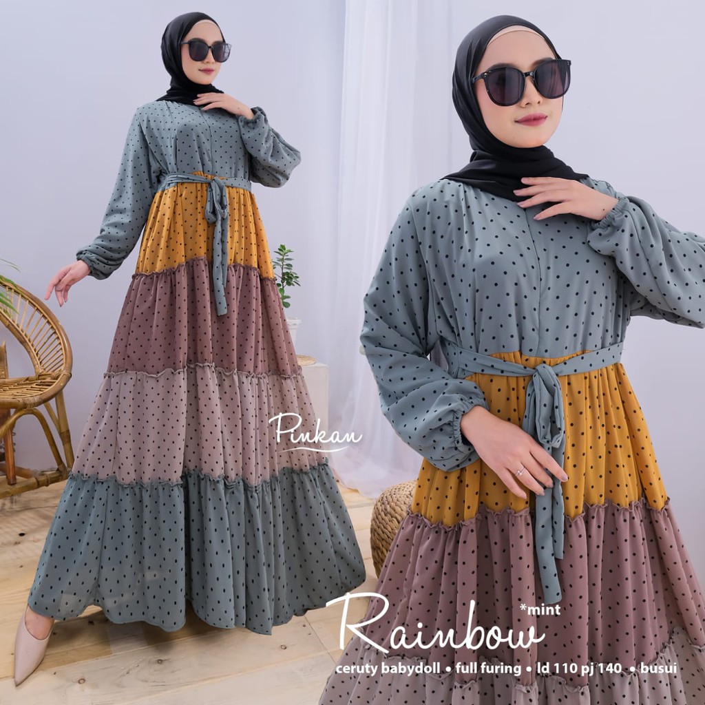 PINKAN RAINBOW GAMIS CANTIK ORIGINAL PINKAN