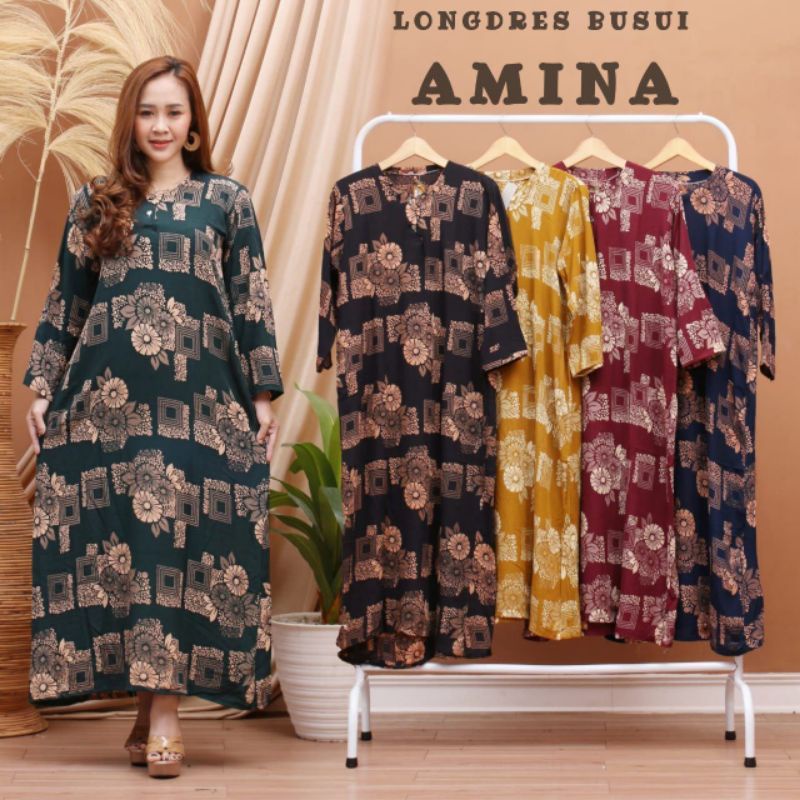 DASTER Lengan Panjang JUMBO ADEM LONGDRESS BATIK DASTER MURAH