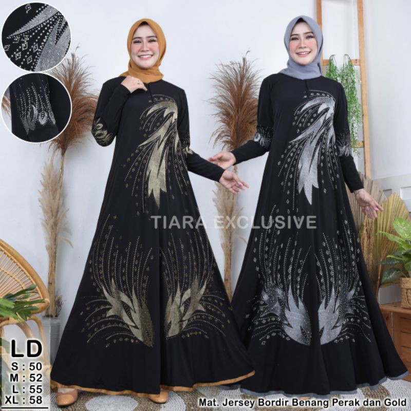 ABAYA HITAM 0920 / ABAYA BORDIR WARNA ABU ABU / ABAYA MODEL LAPIS DUA