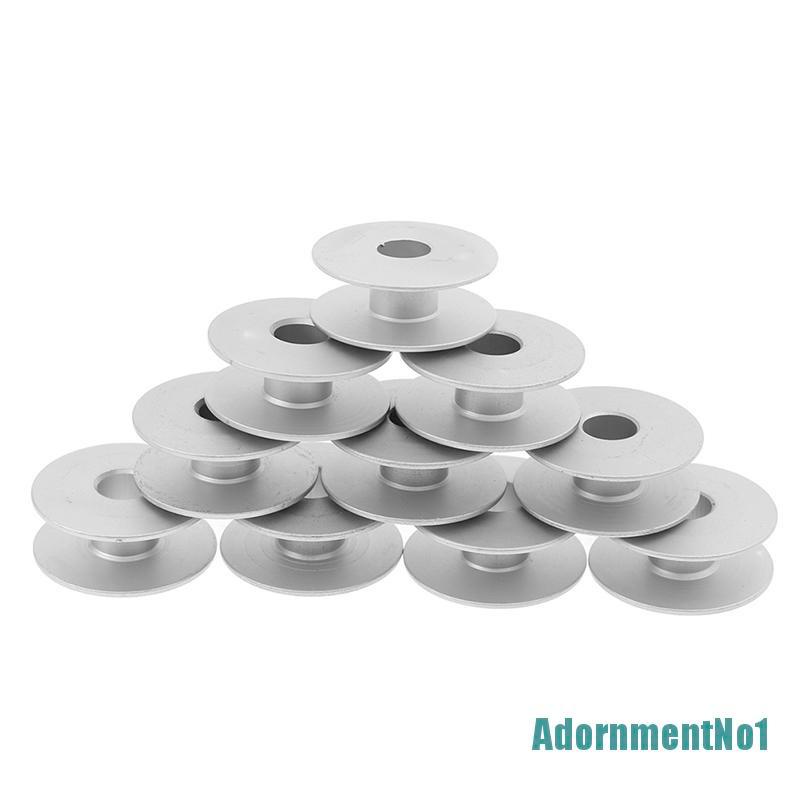 (AdornmentNo1) 10pcs Bobbin Aluminum 21mm Untuk Mesin Jahit Singer Brother