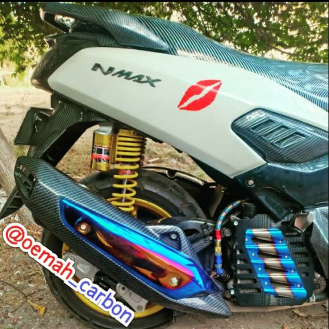 TAMENG KNALPOT NMAX CUSTOM - KNALPOT NMAX CARBON & STAINLIS TWO TONE