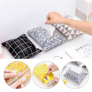 Kotak Tempat Tissue Kain Motif Lucu Bagus Kanvas Cover Tissue Tisu Mobil