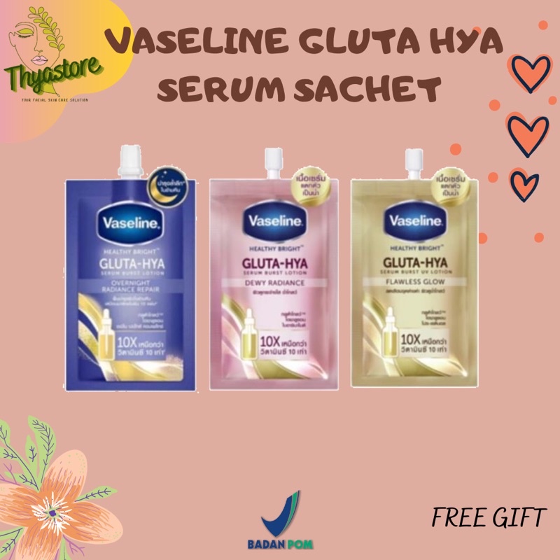 VASELINE GLUTA HYA SERUM SACHET ORI THAILAND
