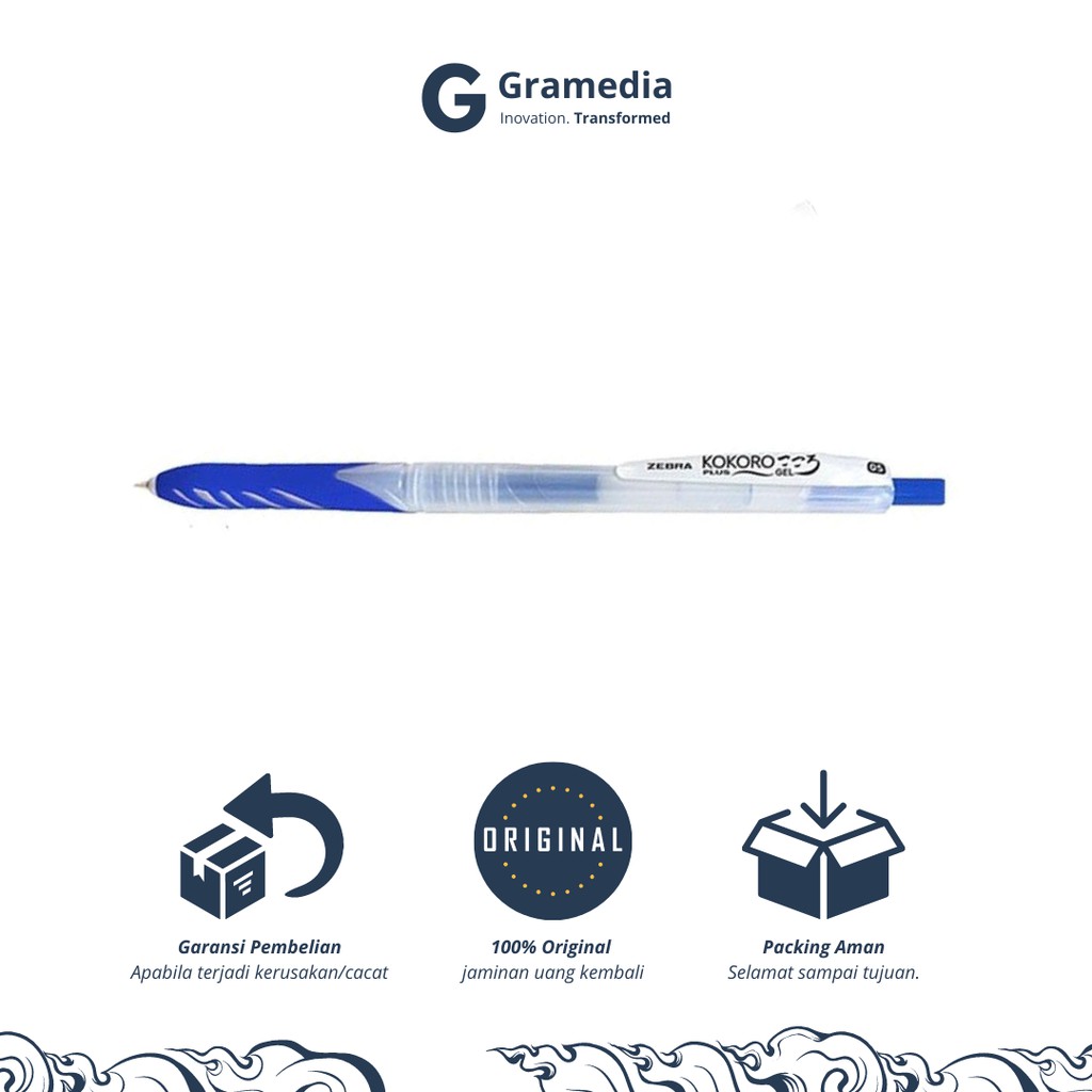

Gramedia Cikupa - ZEBRA KOKORO GEL 0.5 PLUS BLUE BLACK