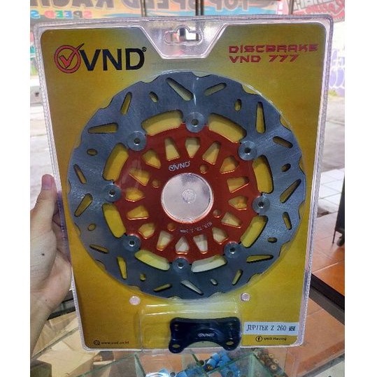 DISC CAKRAM PIRINGAN DEPAN VND 260MM PLUS BRECKET JUPITER VEGA FIZR CRYPTON NOT PSM BPRO TDR