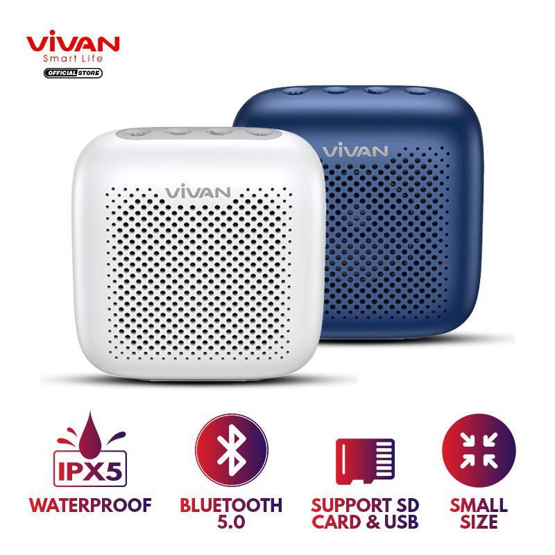 Speaker Bluetooth 5.0 VIVAN VS1 Mini Wireless Audio Portable Mega