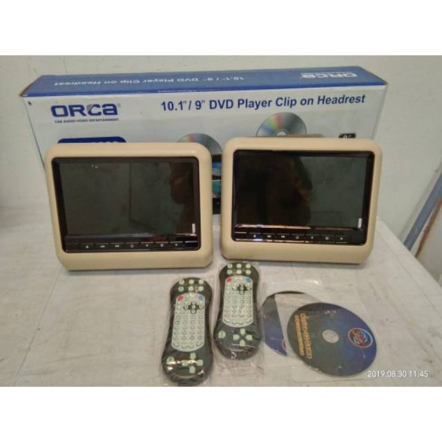 Tv Headrest Clip ON Orca 9" Games DVD Usb