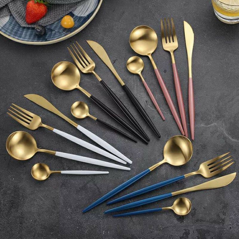 set sendok korea stainless steel 24pcs