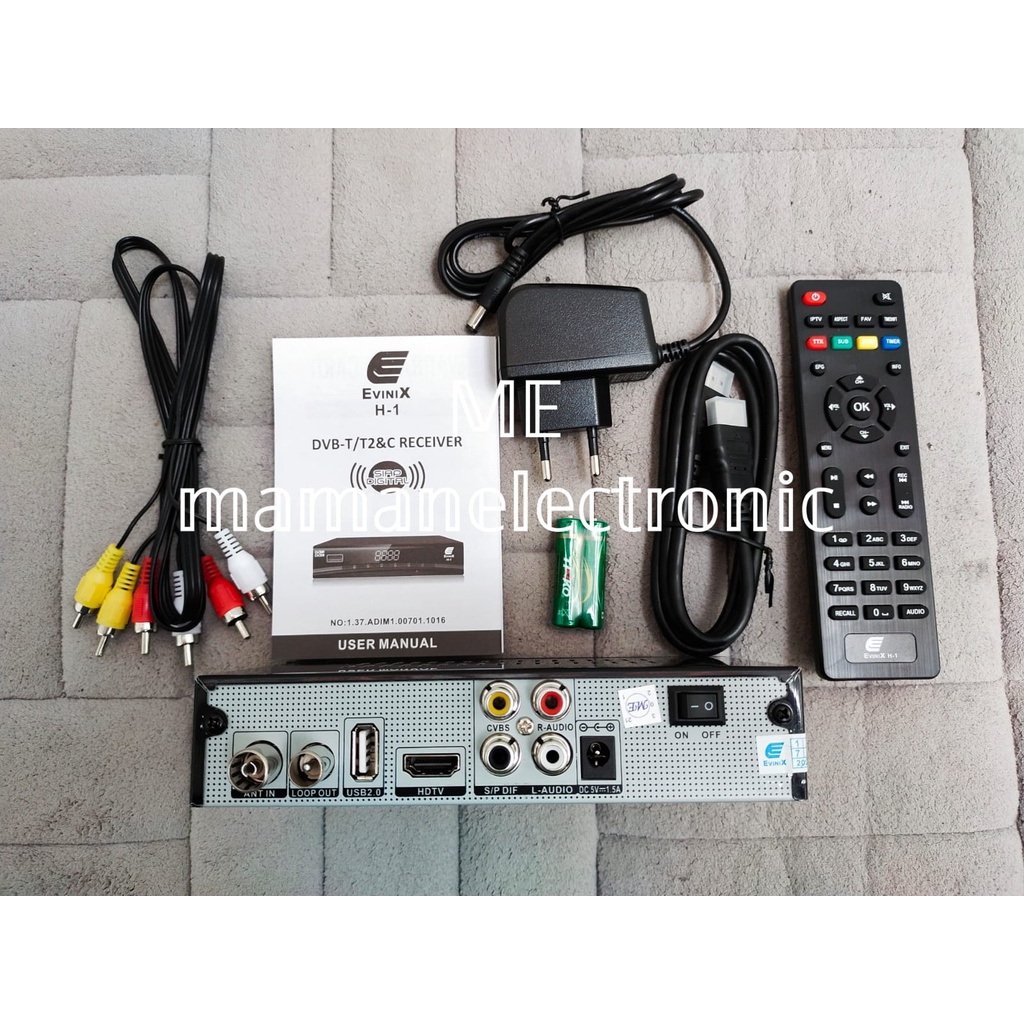 SET TOP BOX STB EVINIX H1 DVB T2 SUPPORT DIGITAL + ADAPTOR  MEECAST YOUTUBE