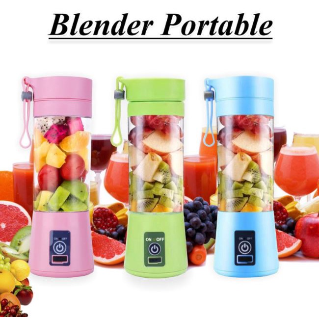 COD Termurah Blender Juicer Blender Mini Portable USB Blender Mini Juicer 2 Mata Pisau Goshop88