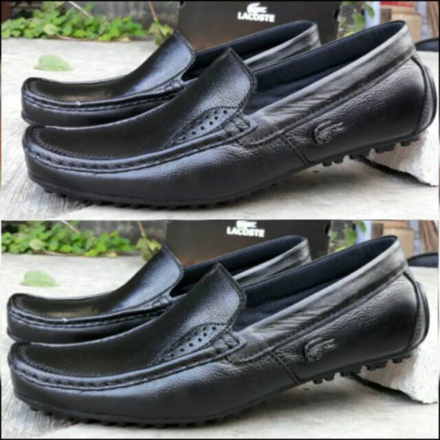 Sepatu kasual pria sepatu kulit pria Lacoste sepatu pantofel pria
