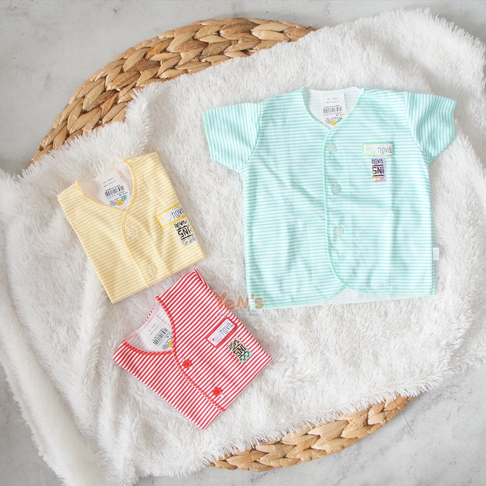 Nova Baju Bayi Newborn Motif Garis