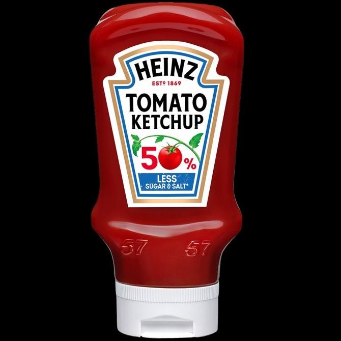 

heinz tomato ketchup 50% less sugar & salt 400ml