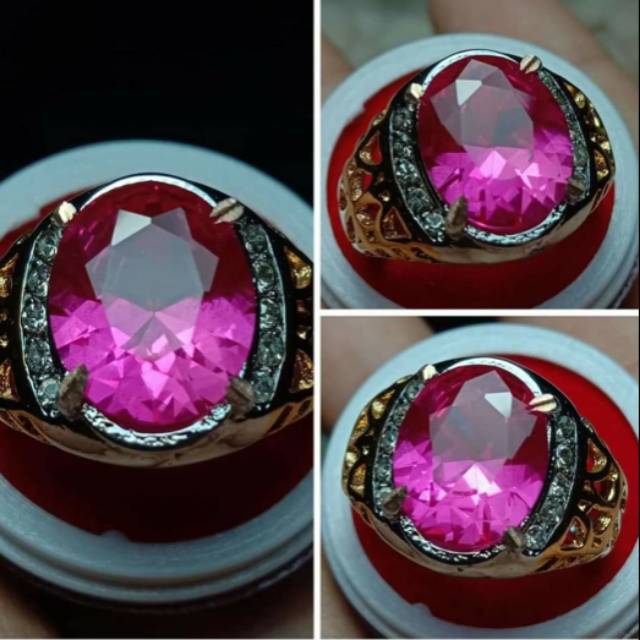 CINCIN BATU AKIK MERAH ROSE CUTTING