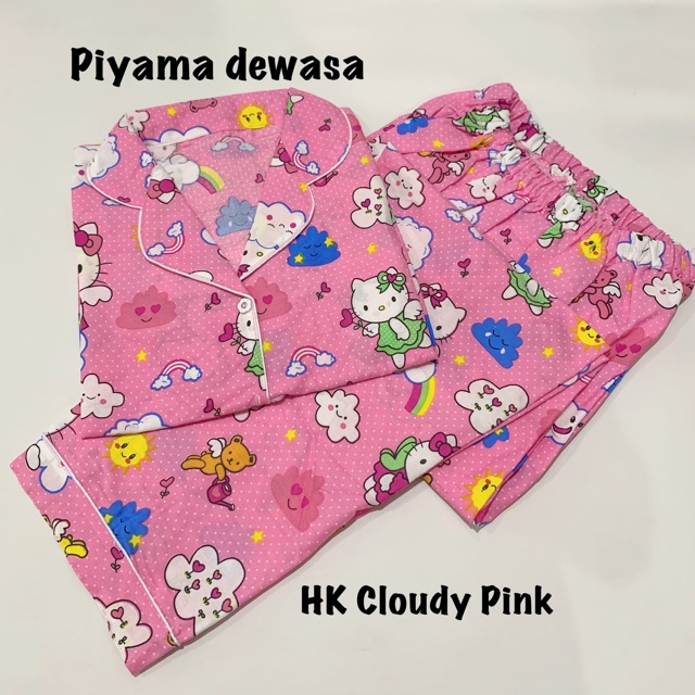 bajutidur CLOUDY PINK dan MERAH bisa pasangan ibu anak keluarga HK