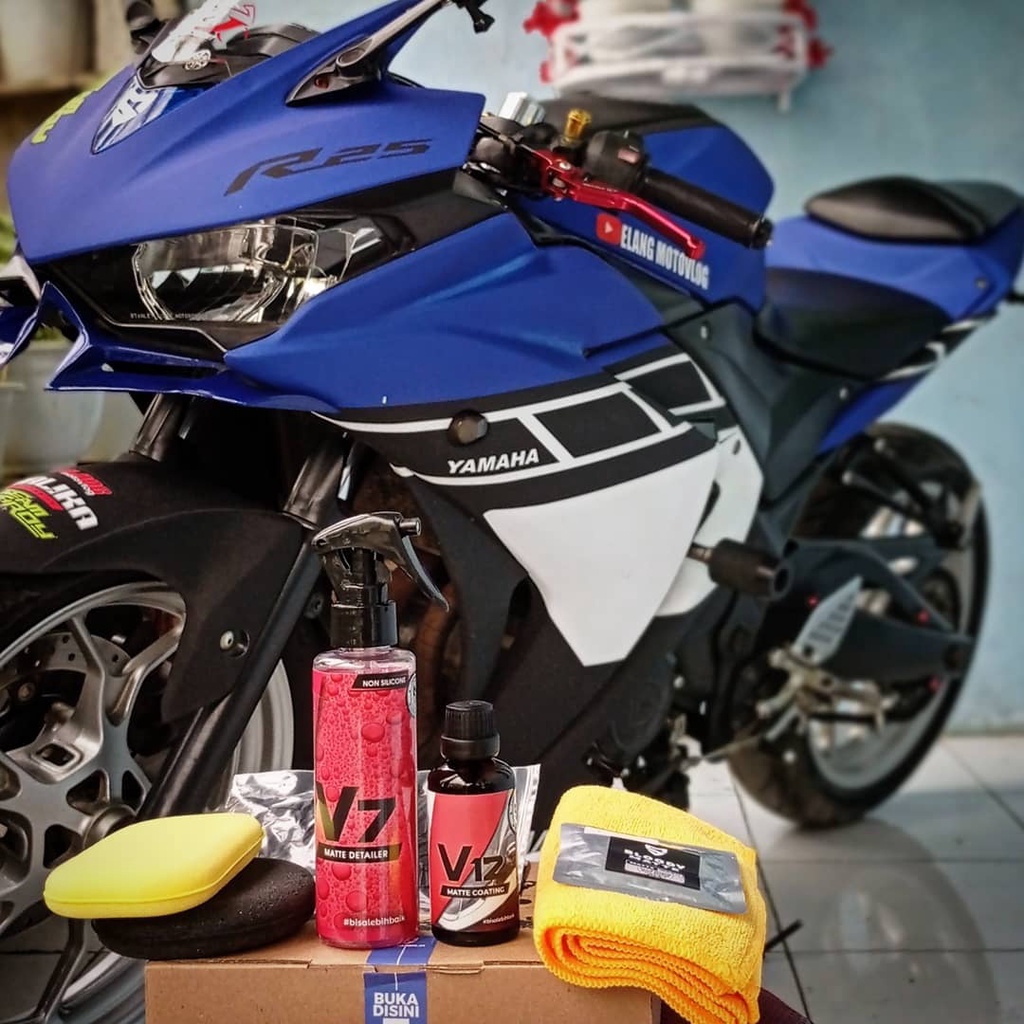 Cairan Pengkilap Cat Doff Motor - Perawatan Warna Doff Matte Efek Daun Talas Waterbased