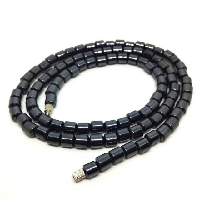 Kalung Pria Cowok Kesehatan Hematite Blustin Non Magnet