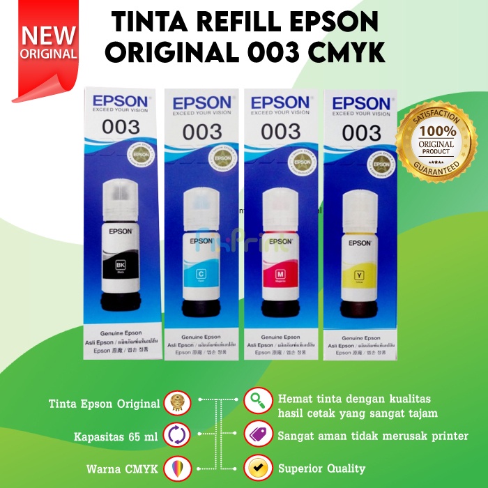 Jual Tinta Refill Epson 003 Original Refill Ink Printer L3210 L3116 ...