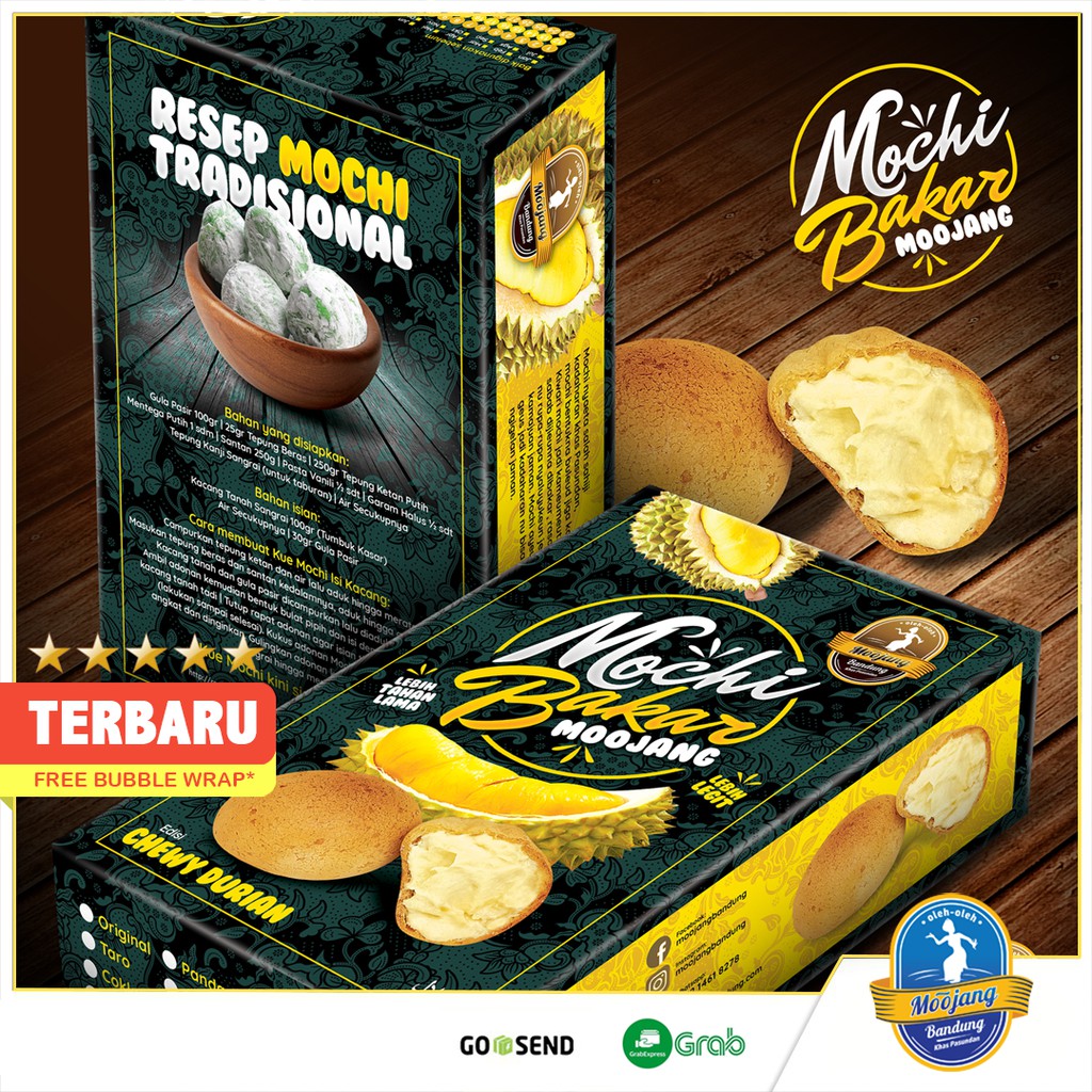 Mochi Bakar Durian Chewy Soes Durian Moojang Bandung Kualitas Premium Durian Asli best seller