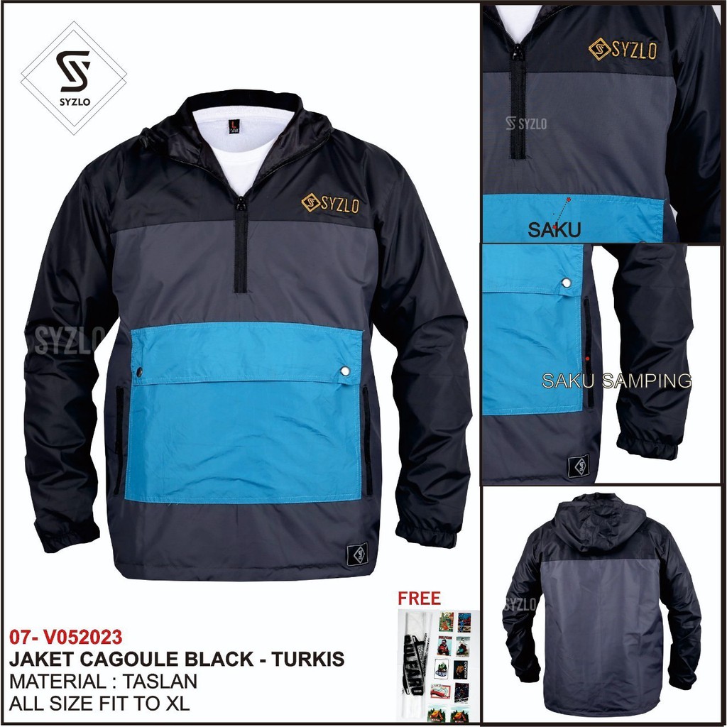 JAKET CAGOULE PRIA | JAKET SIMPLE PRIA | JAKET CAGOULE SAKU DEPAN | JAKET CAGOULE SIMPLE PRIA