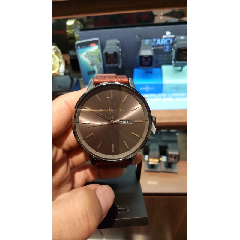 Jam Tangan Ripcurl detroit Gun metal leather