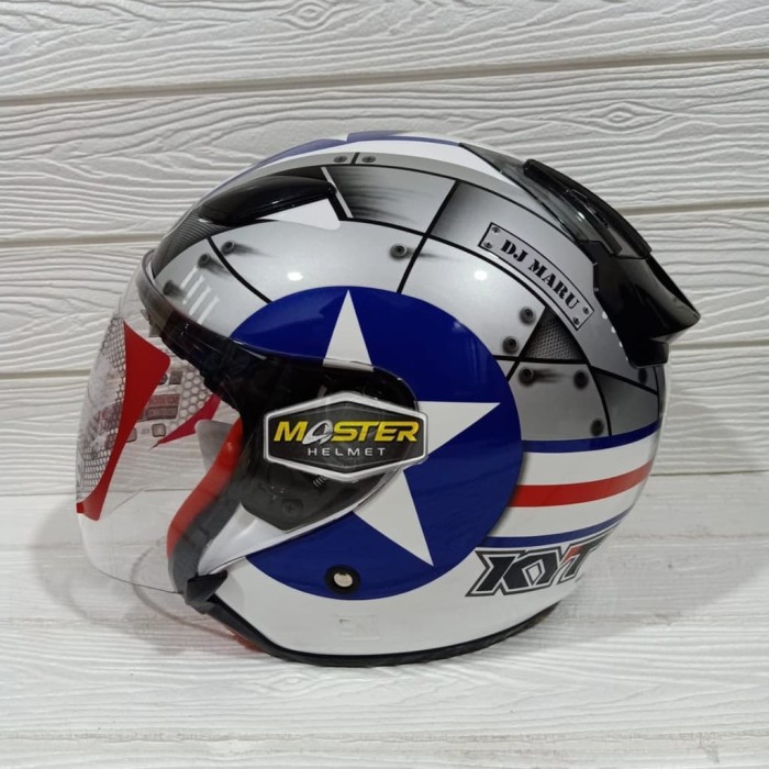 HELM KYT DJMARU LTD 1 WHITE HALF FACE SNI ORIGINAL HELM KYT