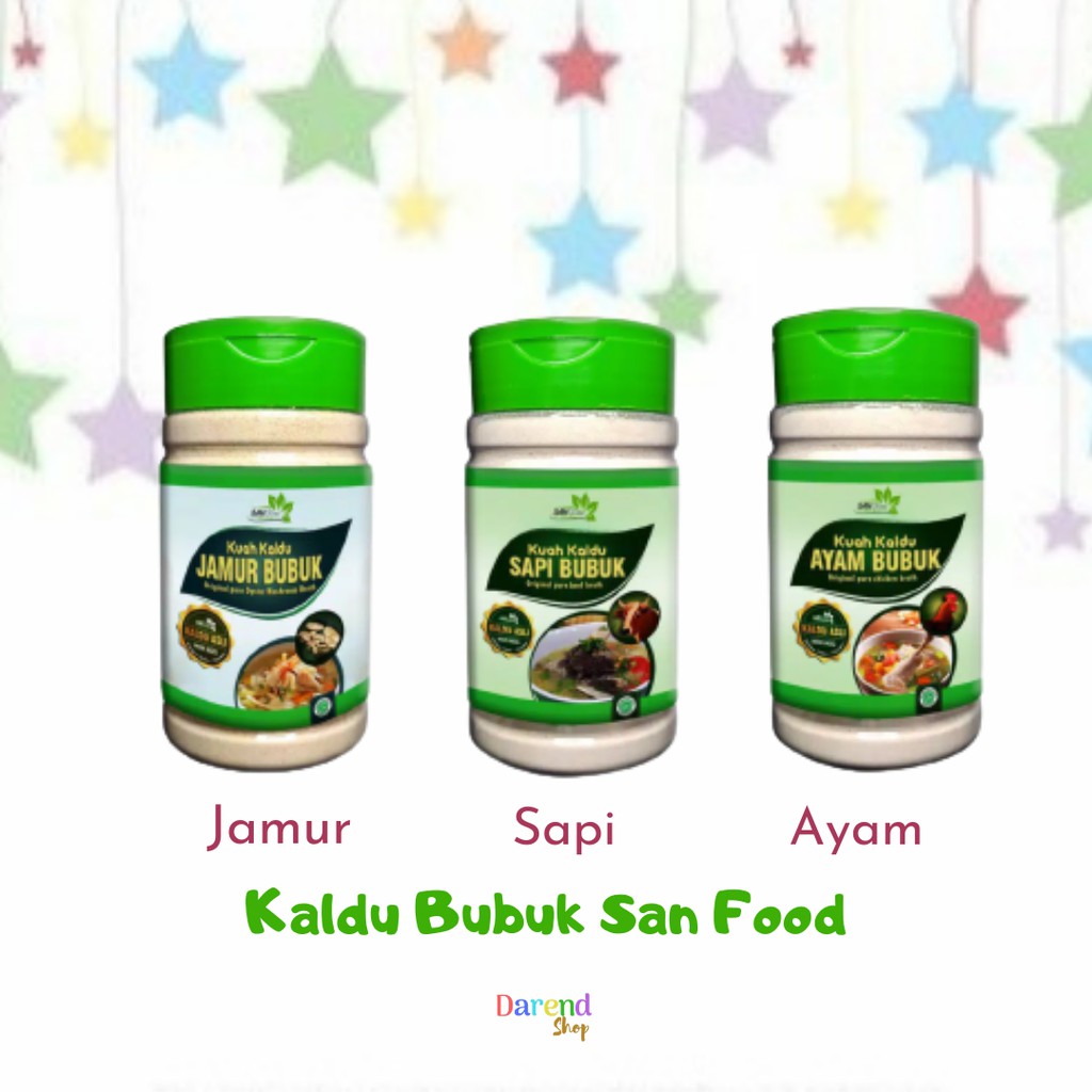 

SANFOOD Kaldu Bubuk Non MSG / Kaldu Bubuk Mpasi / Kaldu / Mpasi Makanan Bayi / Kaldu Mpasi