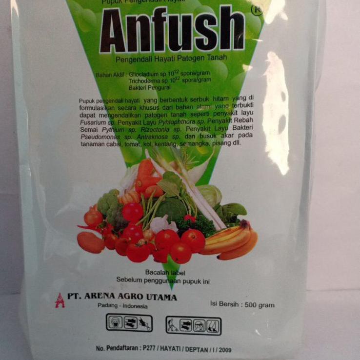 (DIST. RESMI) pupuk pengendali Hayati ANFUSH 500 gram ( bio Fungisida Anfus)