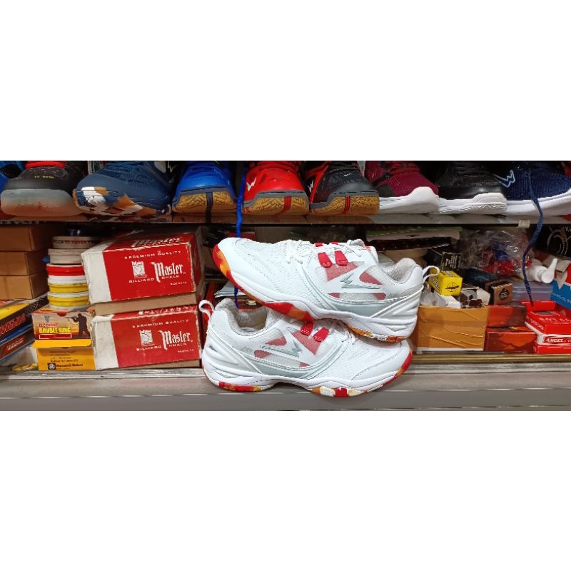 sepatu badminton eagle jet pro white sale
