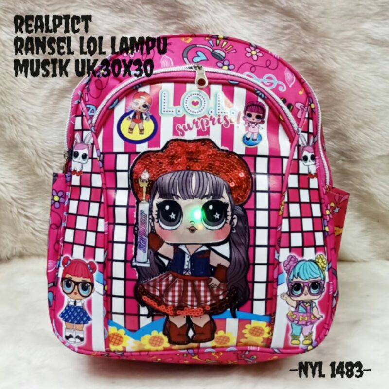 Tas anak TK lol lampu musik Tas anak perempuan