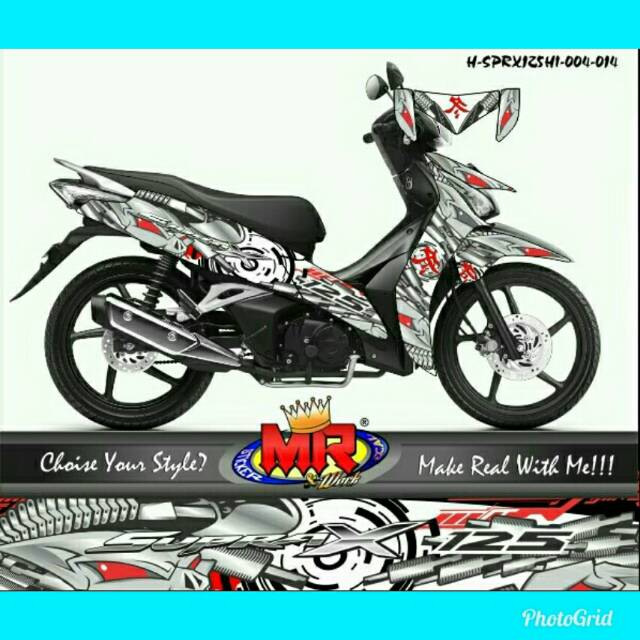 Decal Dekal Supra X 125 Fi Helm In Stiker Sticker Semi Full 03