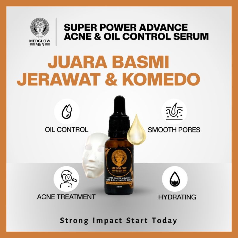 MEDGLOW MEN Super Power Advance Acne & Oil Control Serum