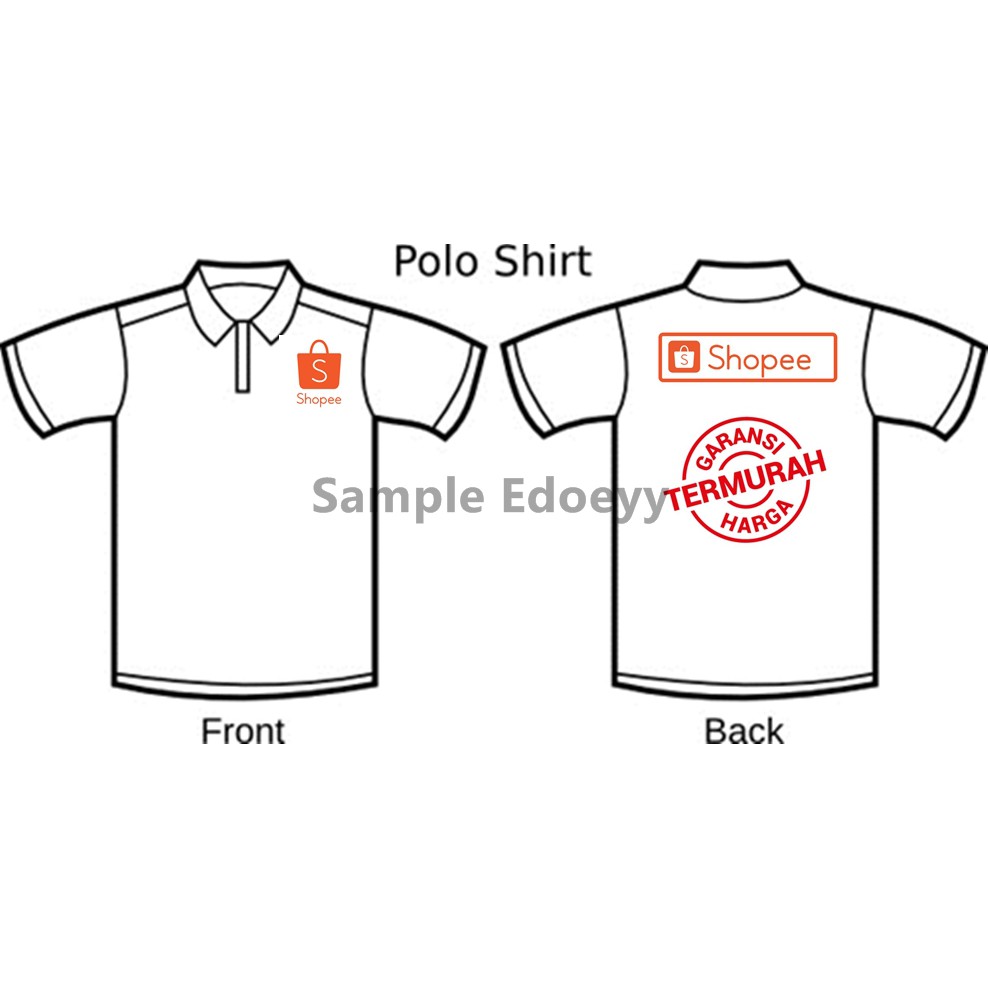 Edoeyy Preorder 7 Hari Polo  Shirt Bordir  Kaos  Kerah Kaos  