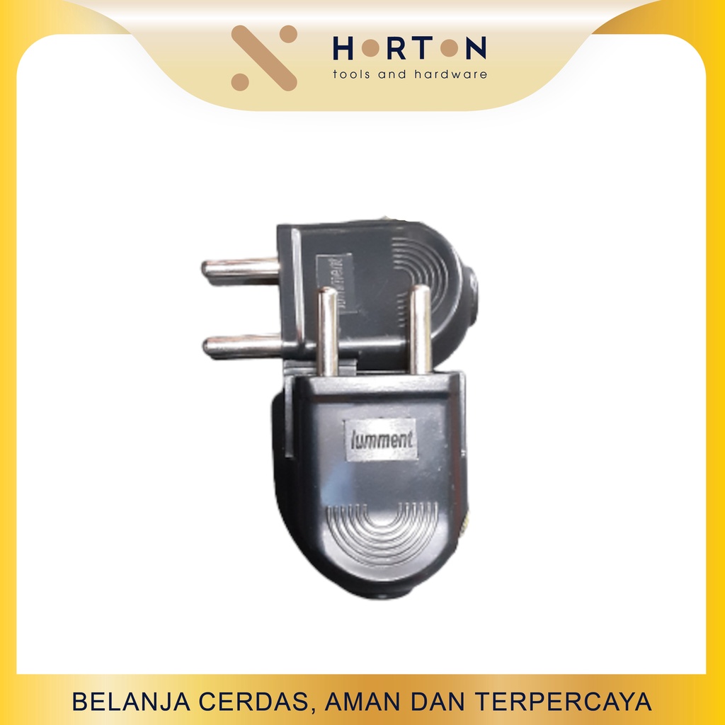 Steker Hitam Jumbo / Steker Gepeng Kuningan / Steker Gepeng