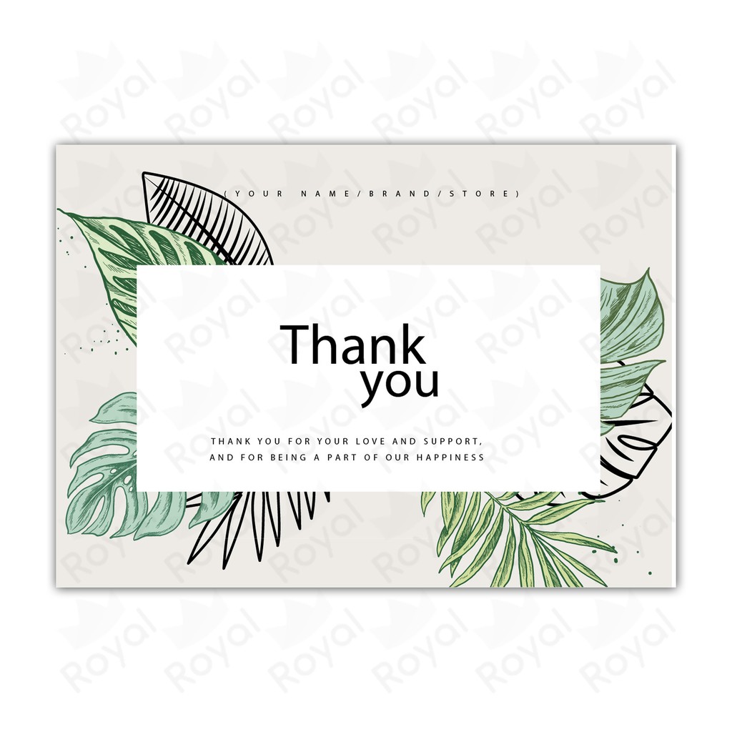 Thank You Card - Thankyou card - Custom Kartu Ucapan Terima Kasih Olshop - Kartu Hampers