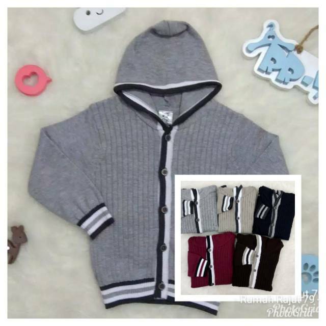 PREMIUM Jaket Hoodie Rajut Bayi Anak JHS 331 Size S-XL