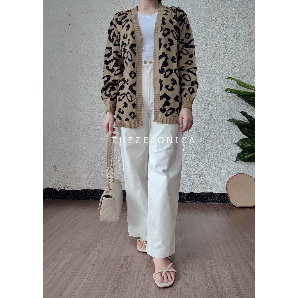 LEOPARD CARDIGAN RAJUT THEZELONICA