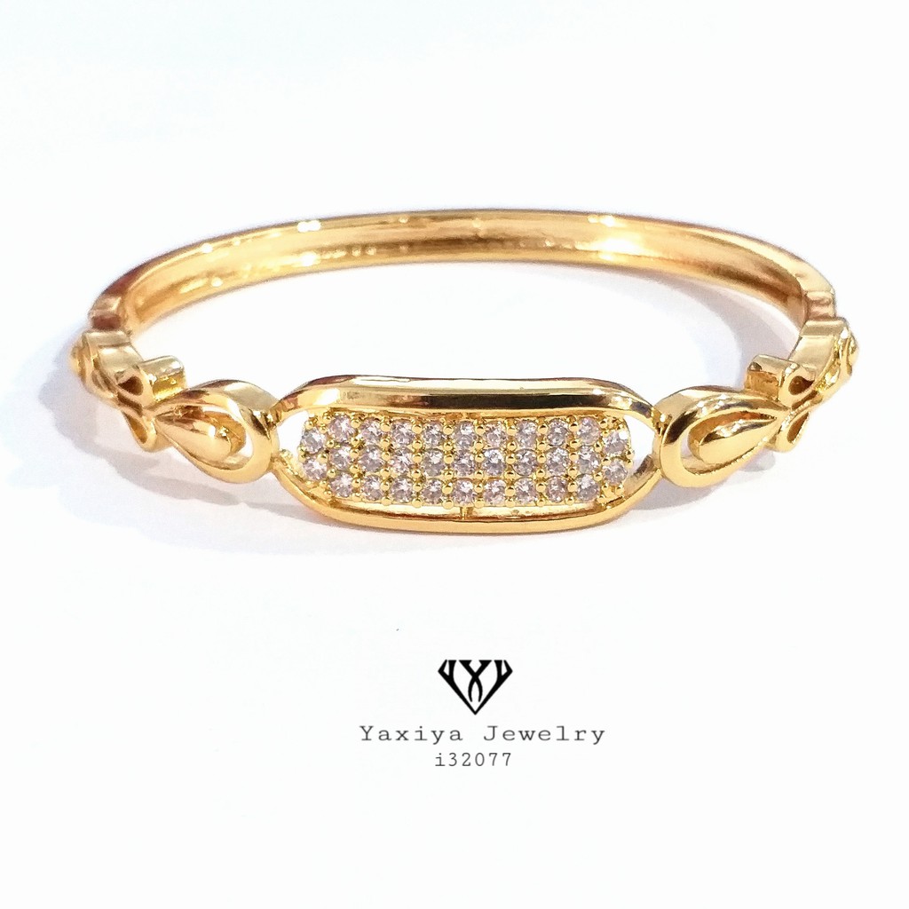 

Gelang Tangan permata Perhiasan Imitasi lapis emas 18K Yaxiya i32077